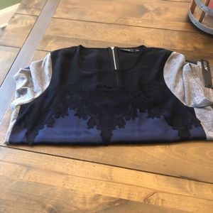 Apt. 9 Lace Zipper Blouse